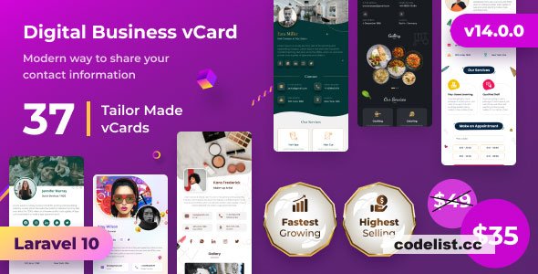 vCard SaaS v14.8.3 - Business Card Builder SaaS - Laravel VCard Saas - NFC Card