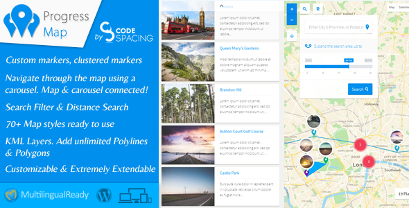 Progress Map Wordpress Plugin v3.7.1