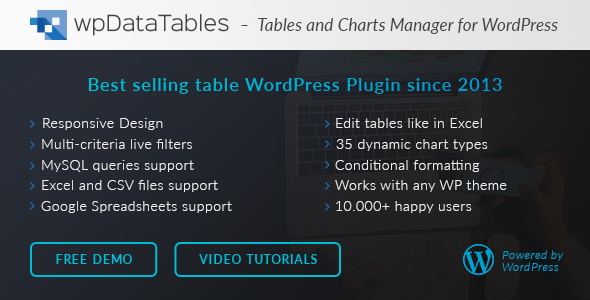 wpDataTables v2.2.0 - Tables and Charts Manager for WordPress