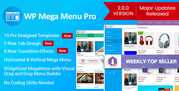 WP Mega Menu Pro v2.0.3 - Responsive Mega Menu Plugin