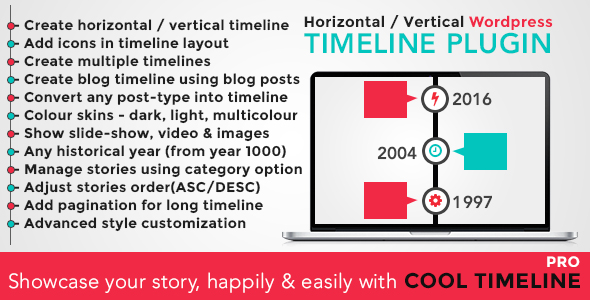 Cool Timeline Pro v2.7.3 - WordPress Timeline Plugin