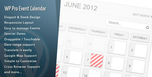 WordPress Pro Event Calendar v3.0.4