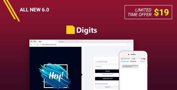 Digits v6.1.1 - WordPress Mobile Number Signup and Login
