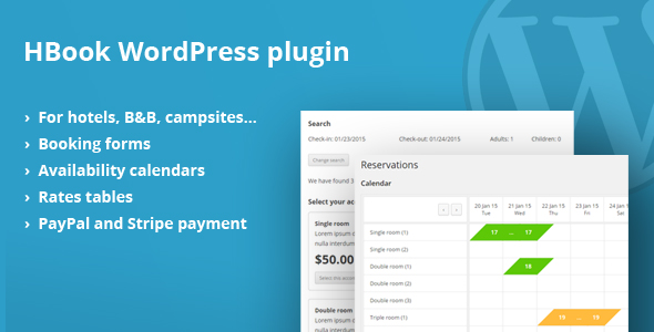 HBook v1.8.7 - Hotel booking system - WordPress Plugin
