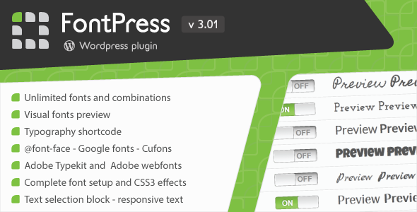 FontPress v3.01 - Wordpress Font Manager