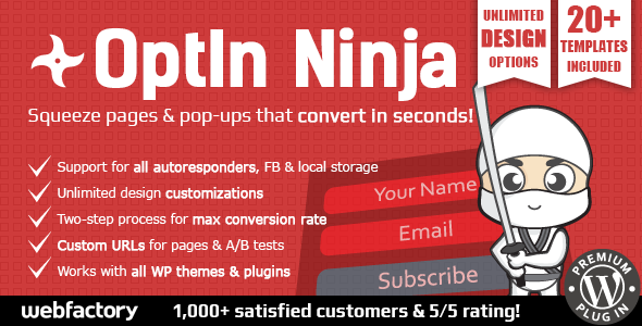 OptIn Ninja v2.35 - Ultimate Squeeze Page Generator