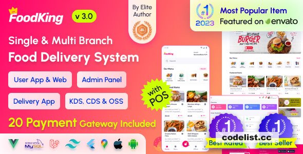 FoodKing v4.0 - Restaurant Food Delivery System with Admin Panel & Delivery Man App - Restaurant POS